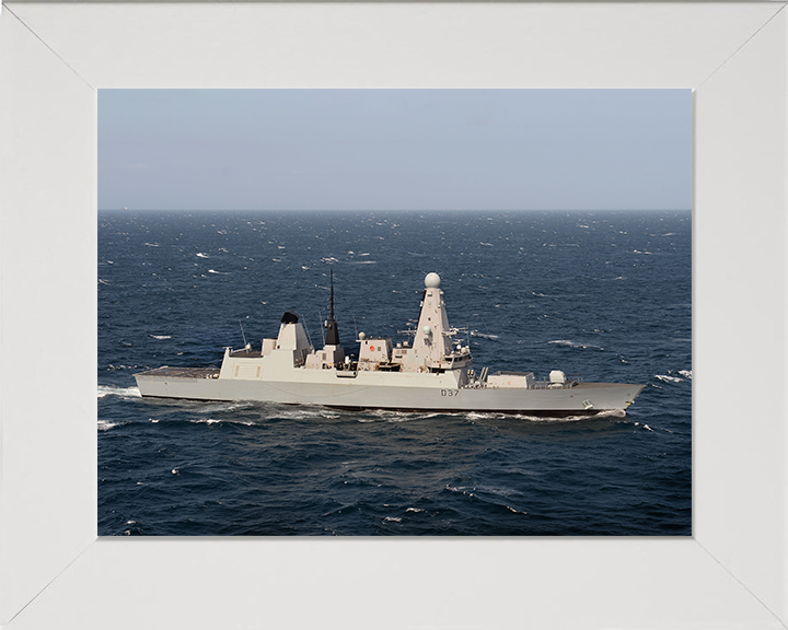 HMS Duncan (D37) Photo Print - At Sea 2015 - Royal Navy Type 45 Destroyer Posters, Prints, & Visual Artwork Hampshire Prints 10 x 8 White Frame No