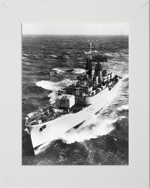 HMS Puma (F34) Photo Print - at sea 1965 - Royal Navy Leopard Class Frigate Posters, Prints, & Visual Artwork Hampshire Prints 10 x 8 White Frame No