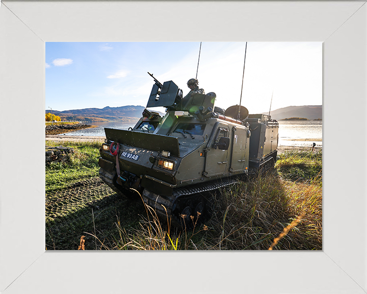 Viking All Terrain Vehicle Beach Assault Photo Print - British Army Vehicle Hampshire Prints 10 x 8 White Frame No