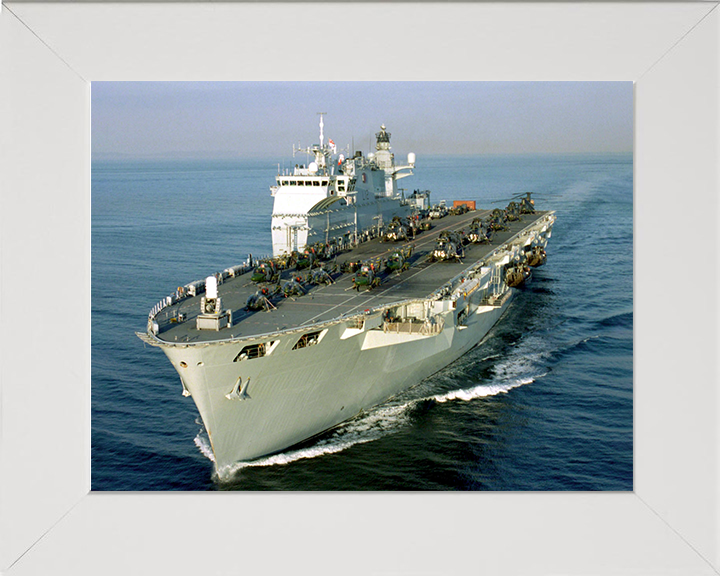 HMS Ocean (L12) Photo Print - Mediteranean 2001 - Royal Navy Landing Platform Helicopter
