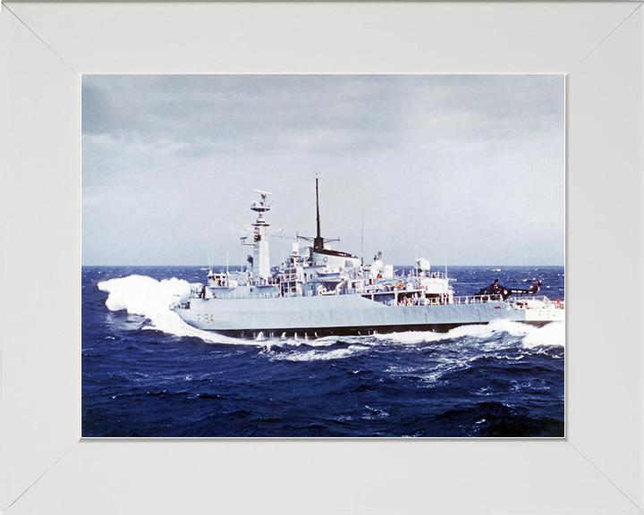 HMS Ardent (F184) Royal Navy Type 21 Frigate In Rough Sea Photo Print Wall Art Decor Posters, Prints, & Visual Artwork Hampshire Prints 10 x 8 White Frame No