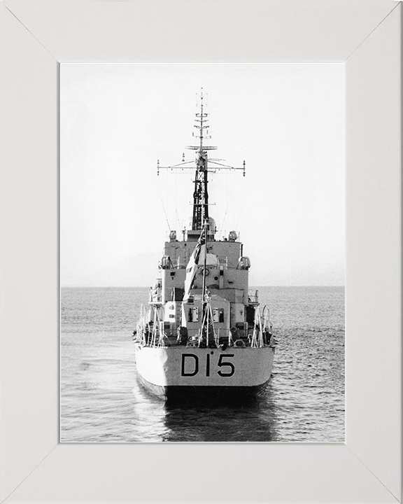 HMS Cavendish (R15) (D15) Royal Navy C Class Destroyer Stern View Photo Print Wall Art Decor Posters, Prints, & Visual Artwork Hampshire Prints 10 x 8 White Frame No