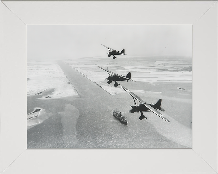 RAF Westland Lysanders over Suez canal 1940 Photo Print - Royal Air Force Aircraft Posters, Prints, & Visual Artwork Hampshire Prints 10 x 8 White Frame No
