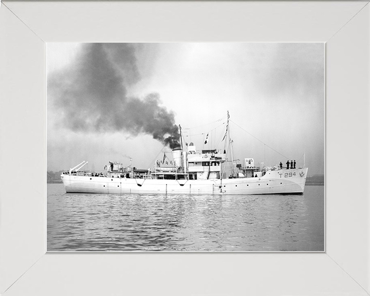 HMS Bern (T294) Royal Navy Island Class Trawler Starboard View Photo Print Wall Art Decor Posters, Prints, & Visual Artwork Hampshire Prints 10 x 8 White Frame No