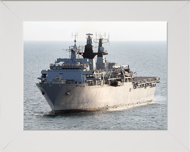 HMS Bulwark (L15) Photo Print - At Sea 2007 - Royal Navy Albion Class Amphibious Ship Posters, Prints, & Visual Artwork Hampshire Prints 10 x 8 White Frame No