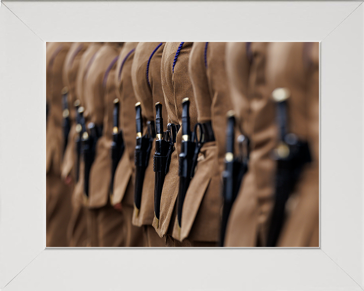 British Army Royal Gurkha Rifles Kukris on Parade Photo Print Wall Art Poster Posters, Prints, & Visual Artwork Hampshire Prints 10 x 8 White Frame No