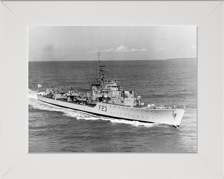HMS Teazer (F23) Photo Print - At Sea 1955 - Royal Navy Type 16 Frigate Posters, Prints, & Visual Artwork Hampshire Prints 10 x 8 White Frame No
