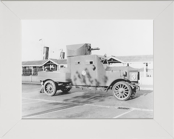 British Army Rolls Royce Armoured Car 1937 Photo Print - British Army Vehicle Hampshire Prints 10 x 8 White Frame No