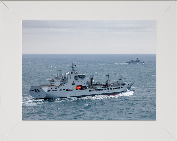 RFA Tideforce (A139) Photo Print - At Sea 2025 - Royal Fleet Auxiliary Tide Class Tanker Hampshire Prints 10 x 8 White Frame No