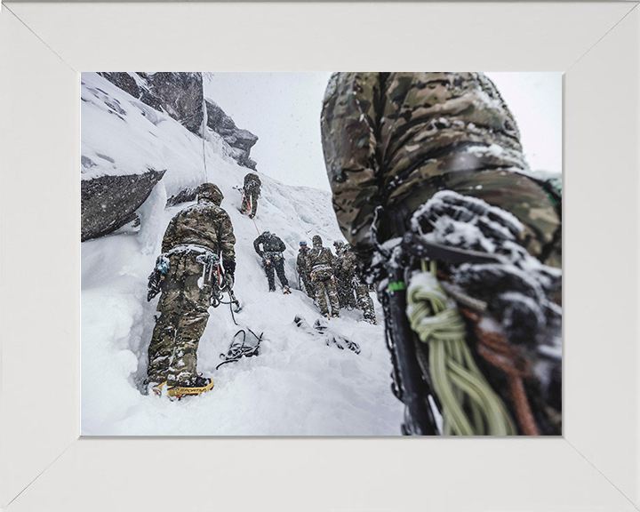 Royal Marines Commando Ice Climbing in Norway 2025 Photo Print - Mountain Leaders Course