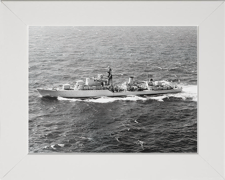 HMS Diana (D126) Royal Navy Daring Class Destroyer High Port Beam View Photo Print Wall Art Decor Posters, Prints, & Visual Artwork Hampshire Prints 10 x 8 White Frame No