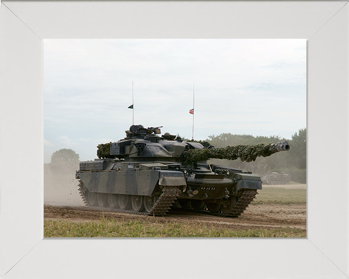 Chieftain Mark 11 Tank Photo Print - British Army Vehicle Posters, Prints, & Visual Artwork Hampshire Prints 10 x 8 White Frame No