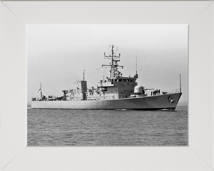 HMS Starling (P241) Photo Print - at sea 1984 - Royal Navy Peacock Class Patrol Vessel Posters, Prints, & Visual Artwork Hampshire Prints 10 x 8 White Frame No