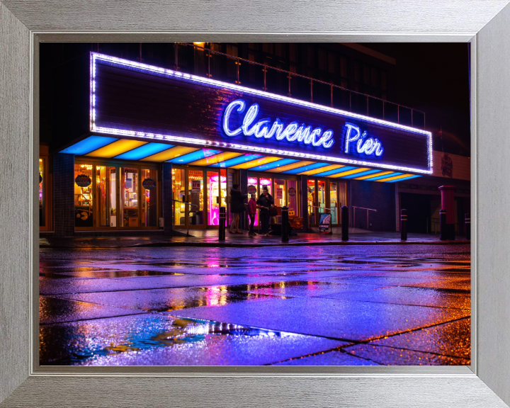 Clarence Pier at night in Southsea Hampshire Photo Print - Canvas - Framed Photo Print - Hampshire Prints