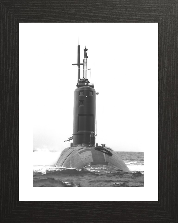 HMS Spartan S105 Swiftsure Class Submarine Black and White