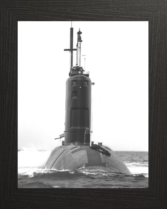 HMS Spartan S105 Swiftsure Class Submarine Black and White