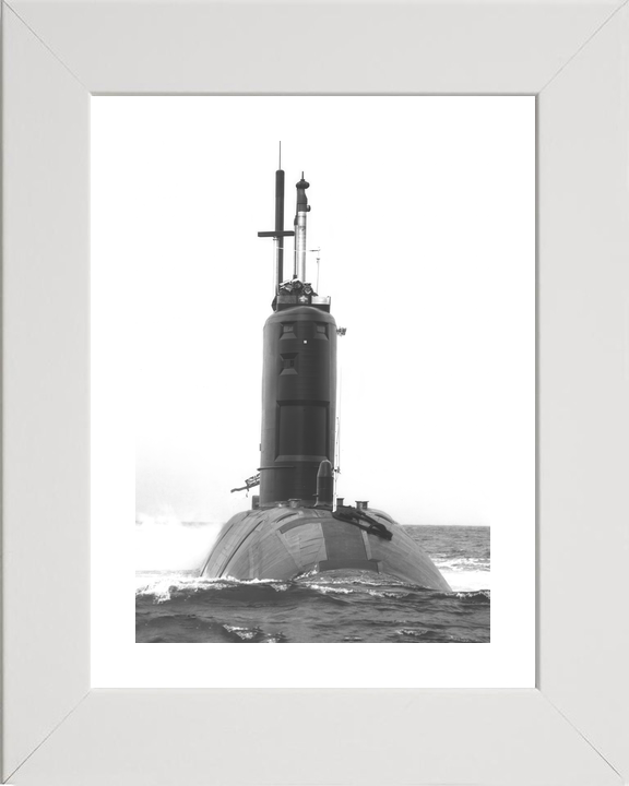 HMS Spartan S105 Swiftsure Class Submarine Black and White