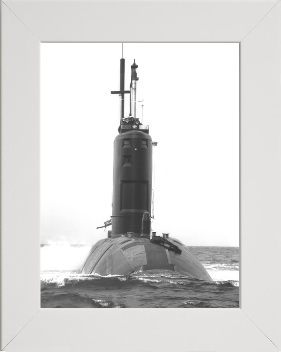 HMS Spartan S105 Swiftsure Class Submarine Black and White