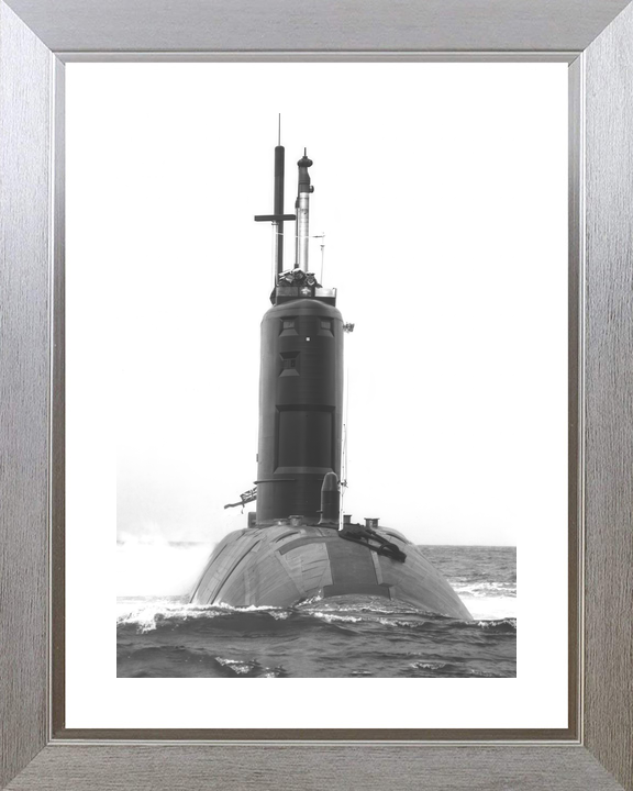 HMS Spartan S105 Swiftsure Class Submarine Black and White