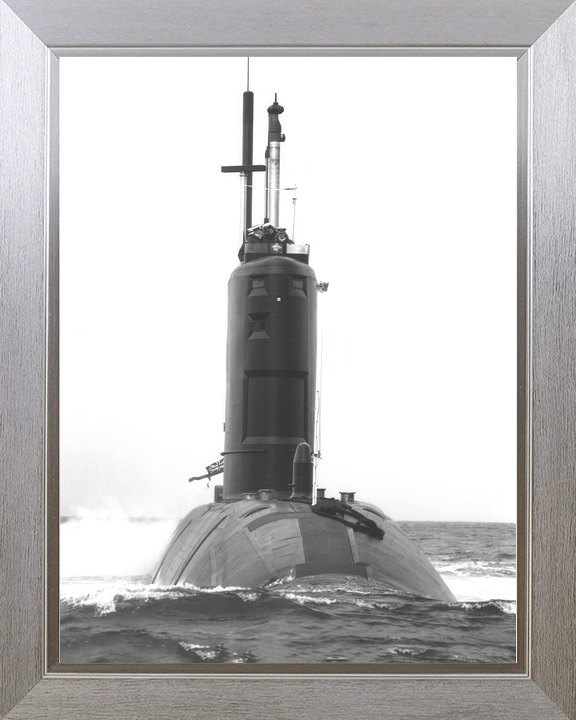 HMS Spartan S105 Swiftsure Class Submarine Black and White