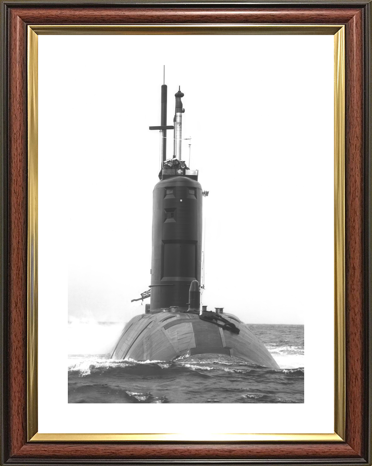 HMS Spartan S105 Swiftsure Class Submarine Black and White