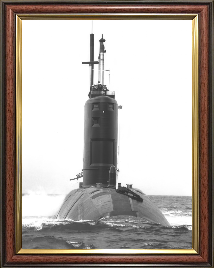 HMS Spartan S105 Swiftsure Class Submarine Black and White