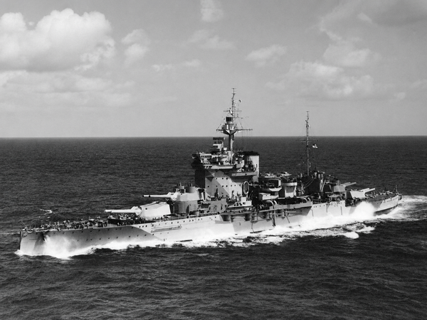 HMS Warspite 03 Queen Elizabeth Class Battleship 1942