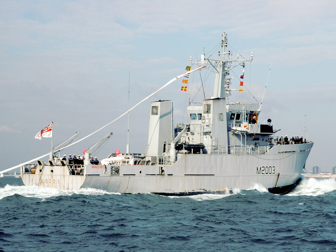 HMS Waveney M2003 River Class Minesweeper November 1993 Photo Print - Posters, Prints, & Visual Artwork - by Hampshire Prints (image 1 of 9)