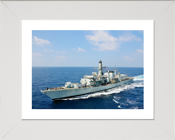HMS Westminster F237 Type 23 Frigate Underway High Port Bow View