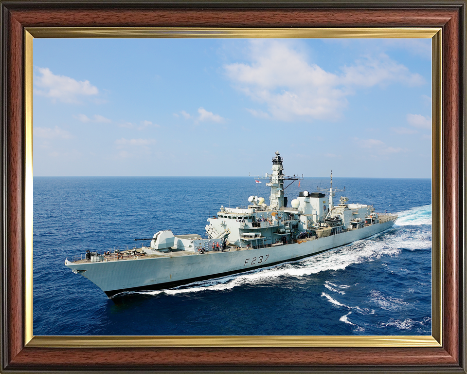 HMS Westminster F237 Type 23 Frigate Underway High Port Bow View