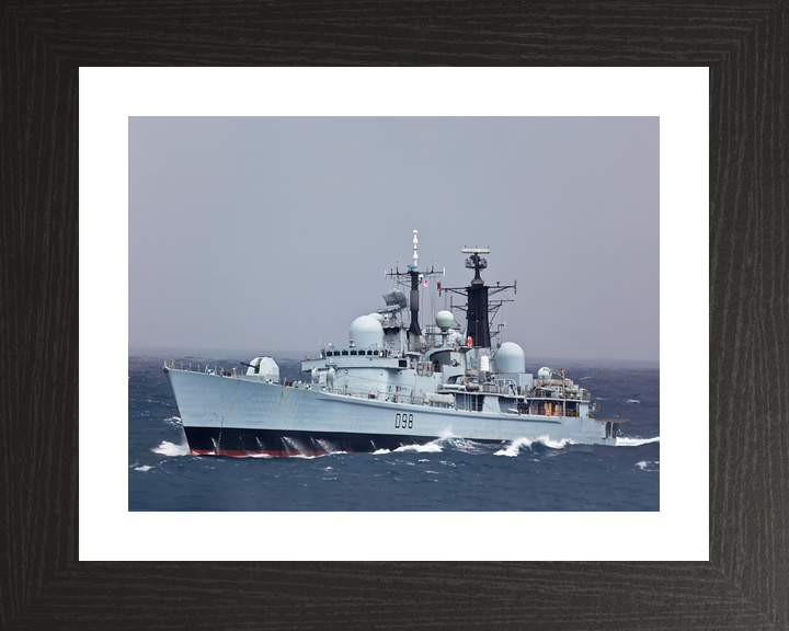 HMS York D98 Type 42 Destroyer Riding Waves