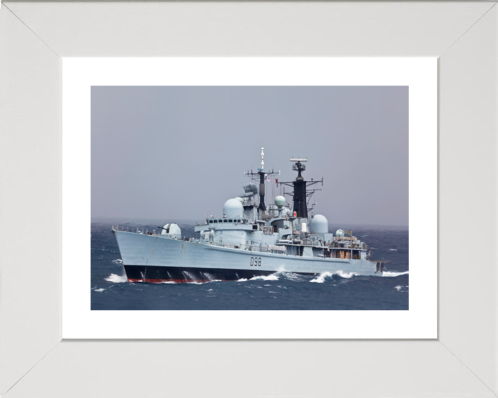 HMS York D98 Type 42 Destroyer Riding Waves