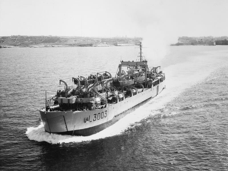 HMS Anzio (L3003) Royal Navy Tank Landing Craft Port Bow View Warship Photo Print Wall Art Decor Posters, Prints, & Visual Artwork Hampshire Prints 6 x 4 No Frame No