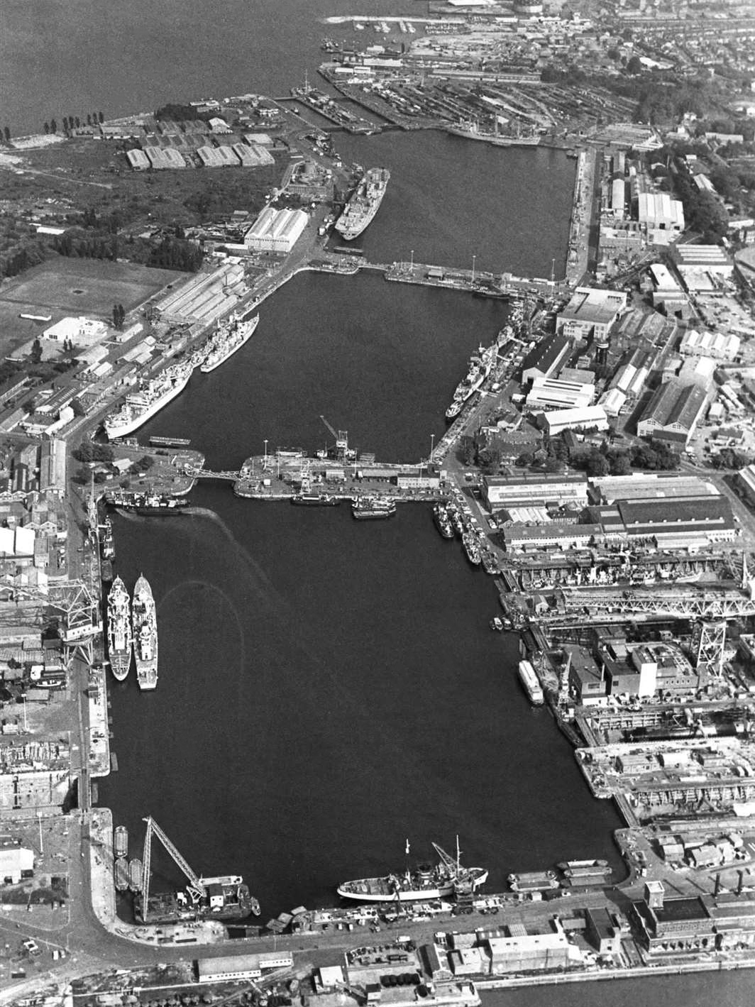 HMNB Chatham (HMS Pembroke) Aerial Photo Print - Posters, Prints, & Visual Artwork - by Hampshire Prints (image 1 of 9)