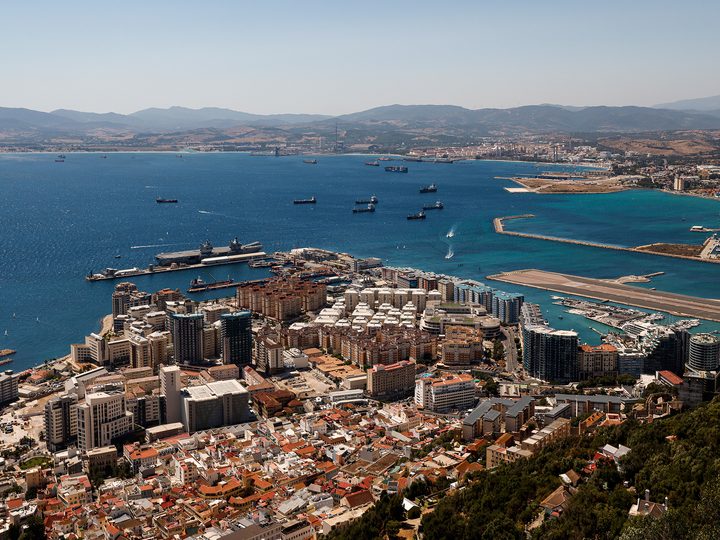 HM Naval Base Gibraltar Dockyard From the Rock 2021 Photo Print - Posters, Prints, & Visual Artwork - by Hampshire Prints (image 1 of 9)