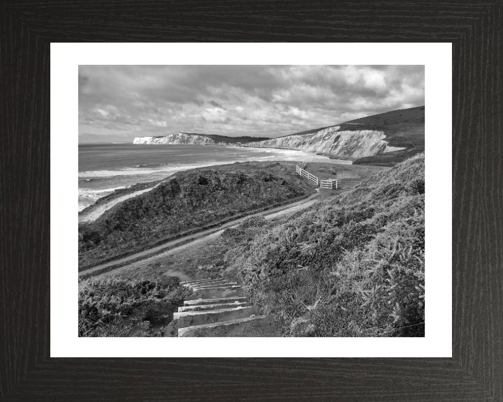 Compton isle of wight in Black and white Photo Print - Canvas - Framed Photo Print - Hampshire Prints
