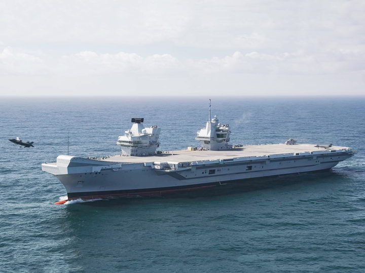 HMS Queen Elizabeth R08 Queen Elizabeth Class Aircraft Carrier September 2018 Port Bow View Photo Print - Posters, Prints, & Visual Artwork - by Hampshire Prints (image 1 of 9)