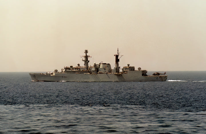 HMS Brazen (F91) Photo Print - Port Beam View at Sea - Royal Navy Type 22 Frigate Hampshire Prints 6 x 4 No Frame No