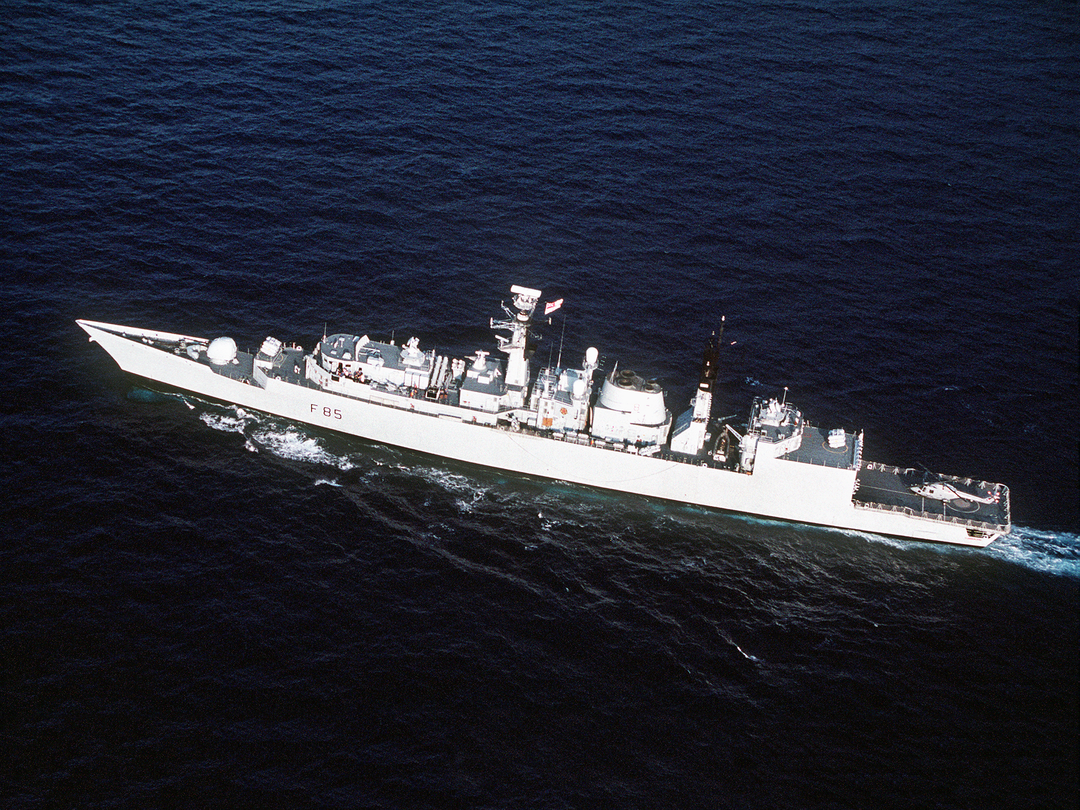 HMS Cumberland (F85) Royal Navy Type 22 Frigate From the Air Photo Print Wall Art Decor Posters, Prints, & Visual Artwork Hampshire Prints 6 x 4 No Frame No