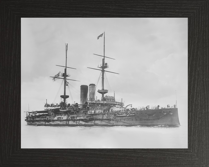 HMS Glory (1899) Royal Navy Pre-Dreadnought Battleship Starboard View Photo Print Wall Art Decor - Posters, Prints, & Visual Artwork - by Hampshire Prints (image 3 of 9)