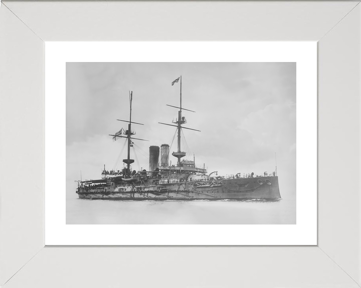 HMS Glory (1899) Royal Navy Pre-Dreadnought Battleship Starboard View Photo Print Wall Art Decor - Posters, Prints, & Visual Artwork - by Hampshire Prints (image 4 of 9)