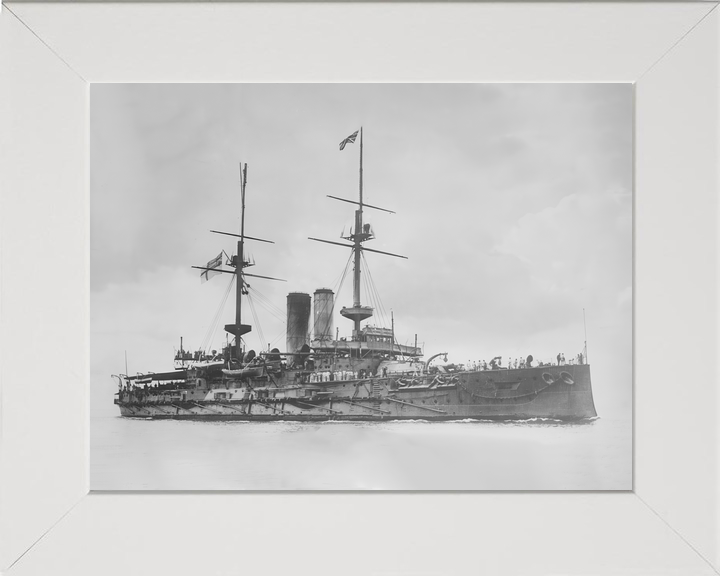 HMS Glory (1899) Royal Navy Pre-Dreadnought Battleship Starboard View Photo Print Wall Art Decor - Posters, Prints, & Visual Artwork - by Hampshire Prints (image 5 of 9)