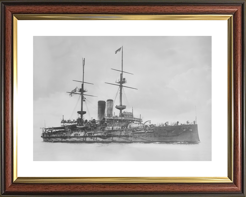 HMS Glory (1899) Royal Navy Pre-Dreadnought Battleship Starboard View Photo Print Wall Art Decor - Posters, Prints, & Visual Artwork - by Hampshire Prints (image 8 of 9)