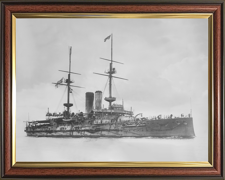 HMS Glory (1899) Royal Navy Pre-Dreadnought Battleship Starboard View Photo Print Wall Art Decor - Posters, Prints, & Visual Artwork - by Hampshire Prints (image 9 of 9)