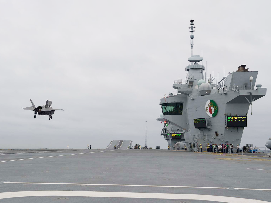 HMS Queen Elizabeth R08 Queen Elizabeth Class Aircraft Carrier Flight Deck Photo Print - Posters, Prints, & Visual Artwork - by Hampshire Prints (image 1 of 9)