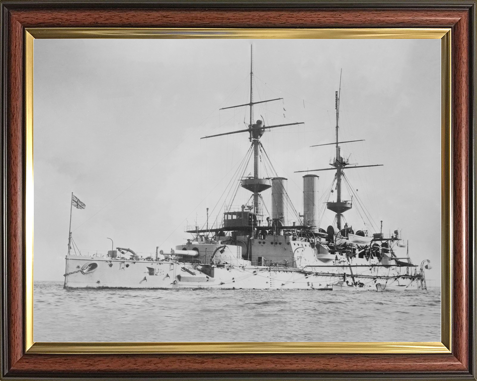 HMS Hood (1859) Royal Navy Cruiser At Anchor Photo Print Wall Art Decor - Posters, Prints, & Visual Artwork - by Hampshire Prints (image 9 of 9)