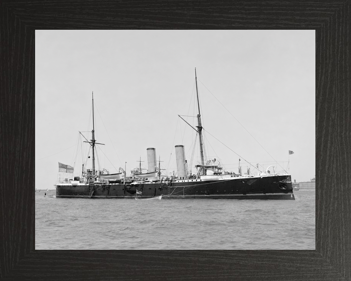 HMS Magicienne 1890 Marathon Class Cruiser 1899 Low Starboard View Photo Print - Posters, Prints, & Visual Artwork - by Hampshire Prints (image 3 of 9)