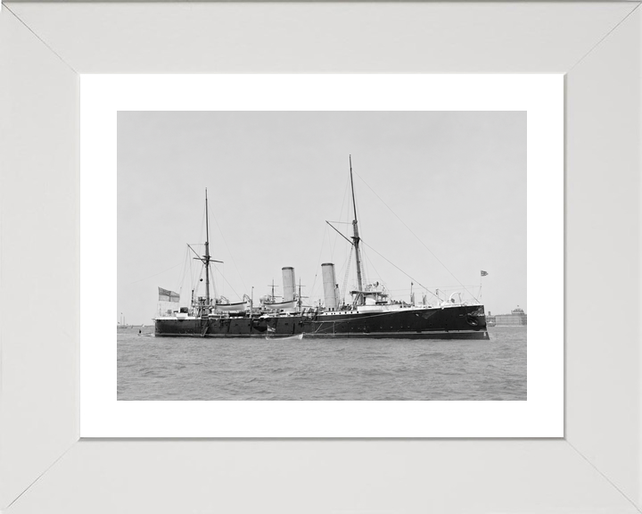 HMS Magicienne 1890 Marathon Class Cruiser 1899 Low Starboard View Photo Print - Posters, Prints, & Visual Artwork - by Hampshire Prints (image 4 of 9)