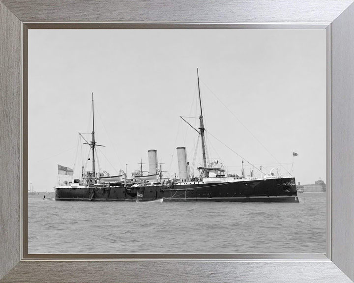 HMS Magicienne 1890 Marathon Class Cruiser 1899 Low Starboard View Photo Print - Posters, Prints, & Visual Artwork - by Hampshire Prints (image 7 of 9)