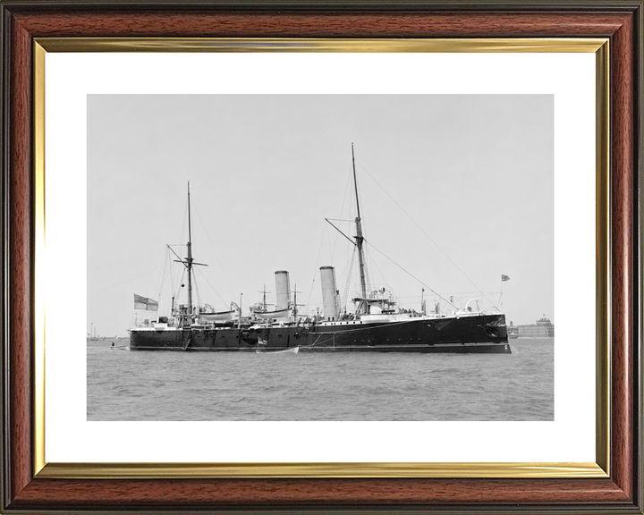 HMS Magicienne 1890 Marathon Class Cruiser 1899 Low Starboard View Photo Print - Posters, Prints, & Visual Artwork - by Hampshire Prints (image 8 of 9)